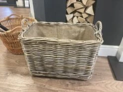 Large Wicker Log Store Basket
