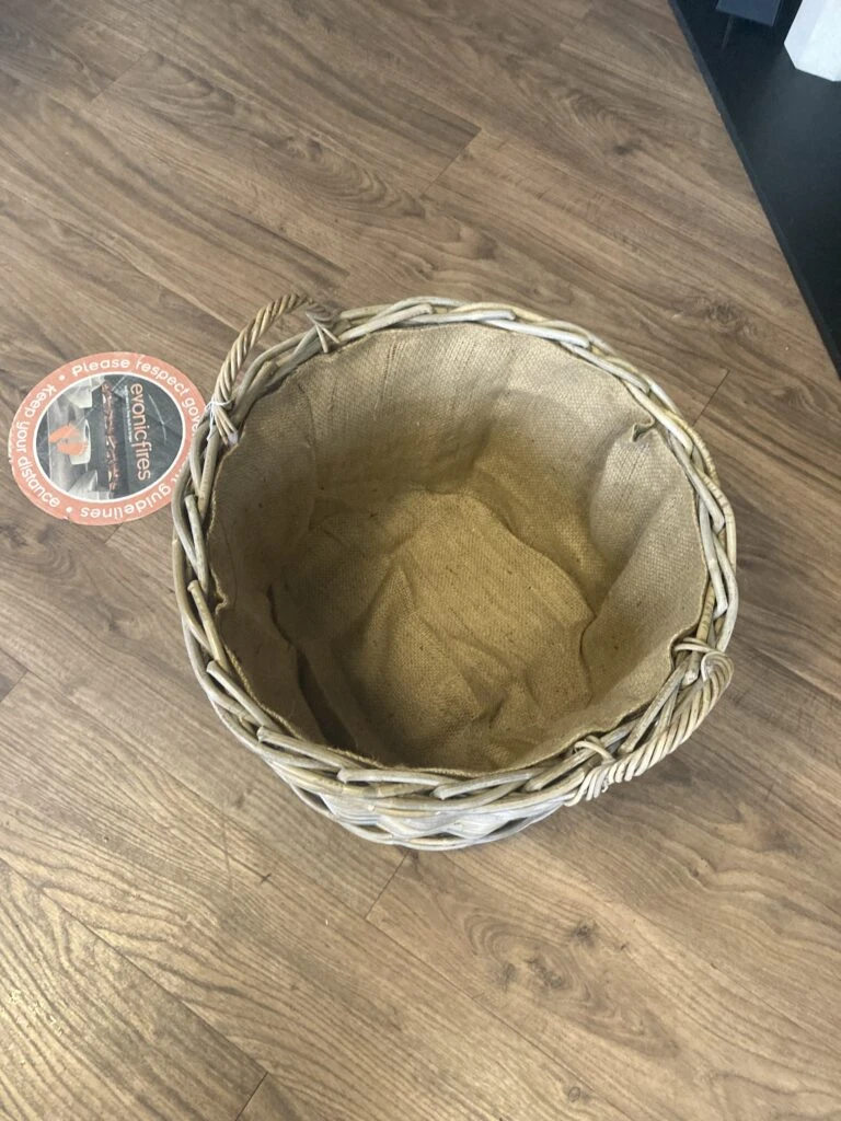 Wicker Log Store Basket Circular - Image 2