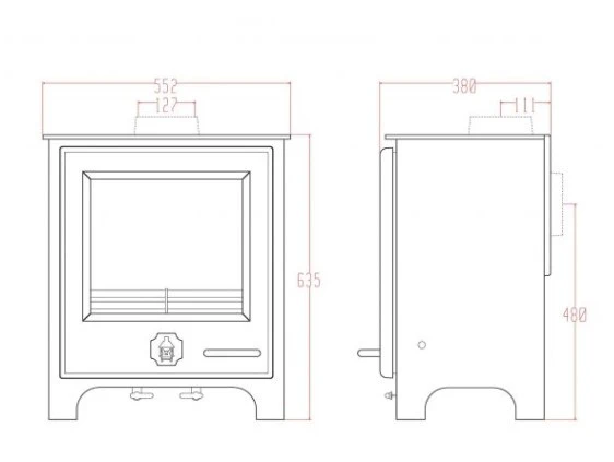 Woodwarm Fireblaze 6kW ECO Profiled Flat Top Multi-Fuel Stove - Image 2